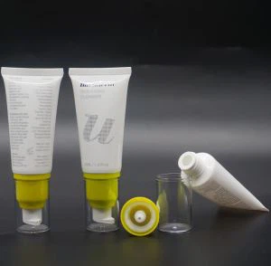 Ống nhựa mềm mỹ phẩm có nắp bơm