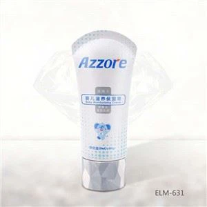 Ống nhựa mỹ phẩm với nắp kim loại